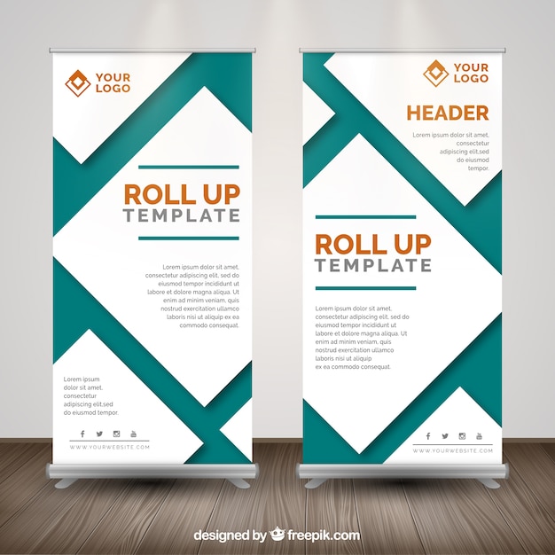 Free vector modern roll up template for business