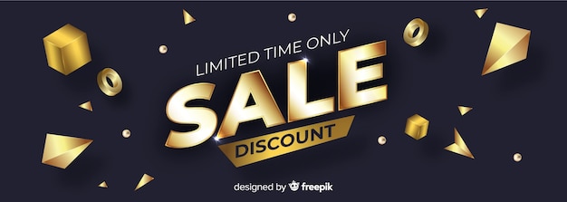 Modern sale banner with special offer