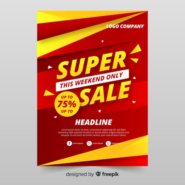 Modern sale flyer template