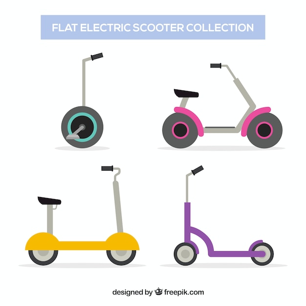 Free Vector modern scooters with flat design