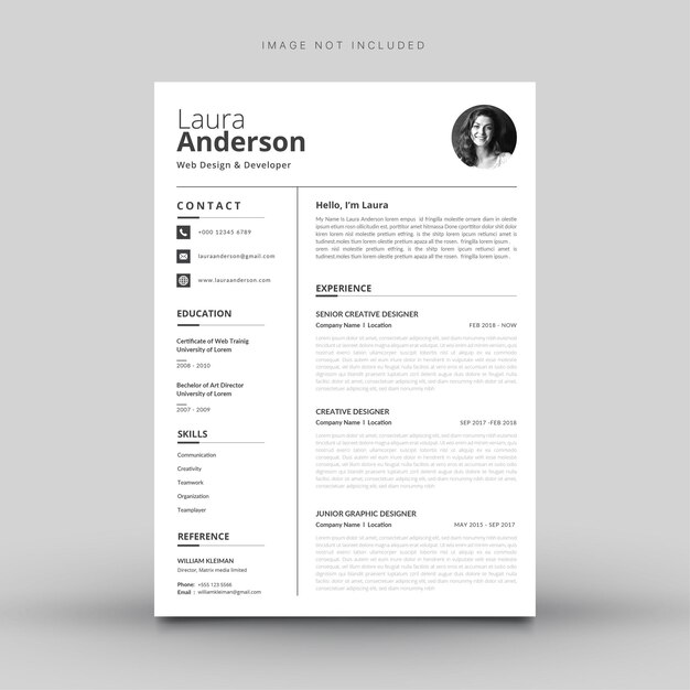 Modern simple template for curriculum