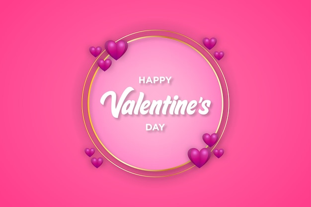 Modern simple valentines day background in pinky color