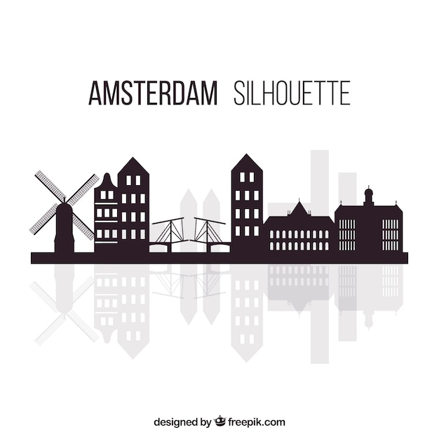 Modern skyline of amsterdam