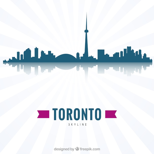 Free vector modern skyline of toronto