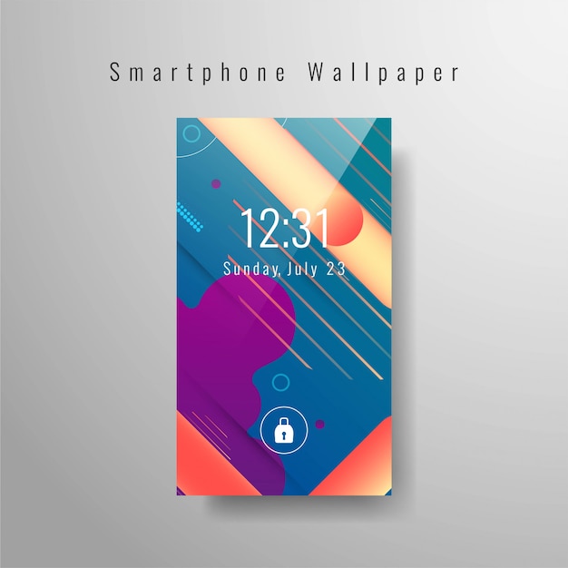 Free Vector modern smartphone wallpaper 