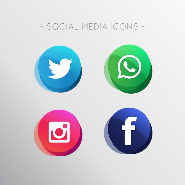 Modern social media icons