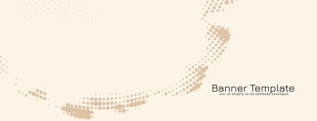 Modern soft brown halftone design business banner design