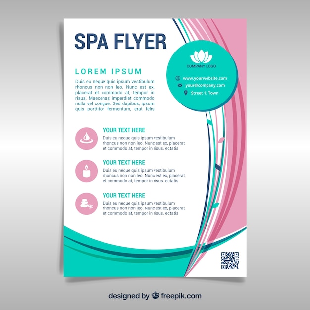 Modern spa flyer template