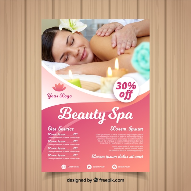 Modern spa flyer template