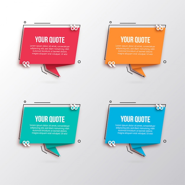 Modern Speech Bubbles for Quotes