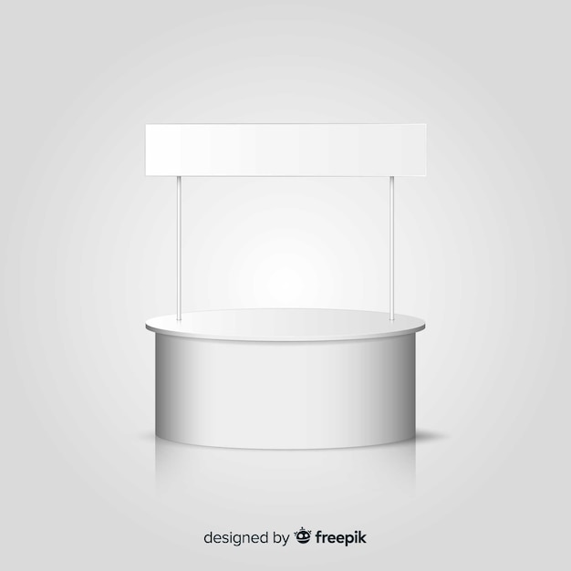 Free Vector modern stand with realistic design