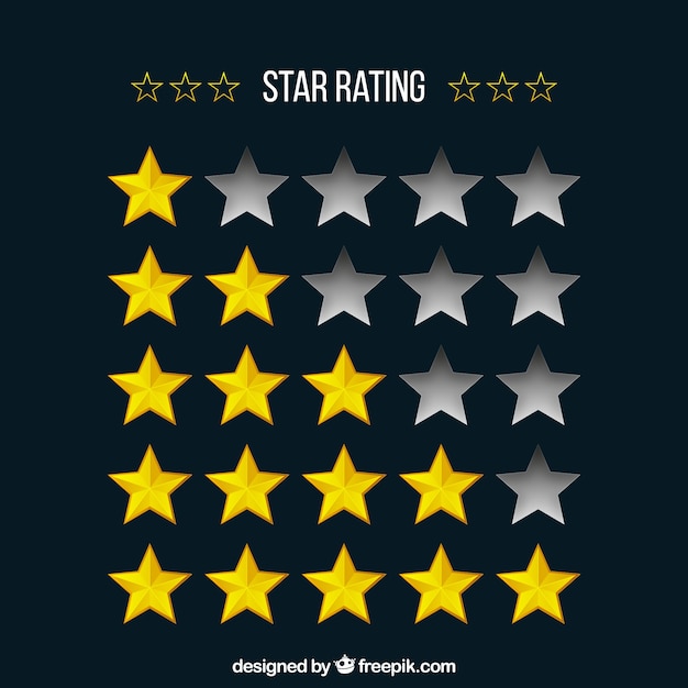 Free Vector modern star rating design