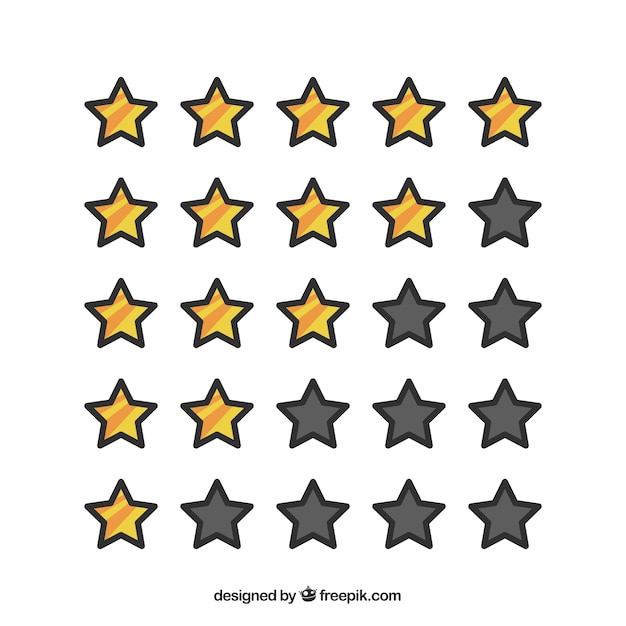 Modern star rating