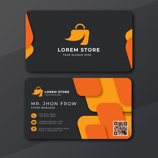 Modern store manager sales business card