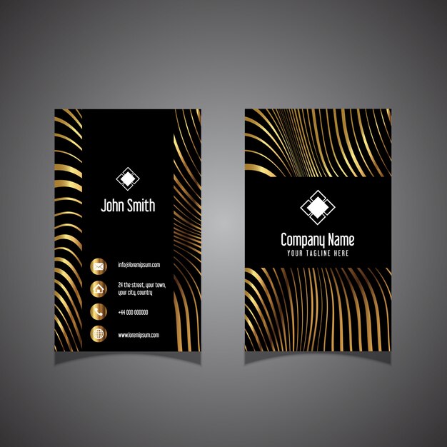 Modern striped business card