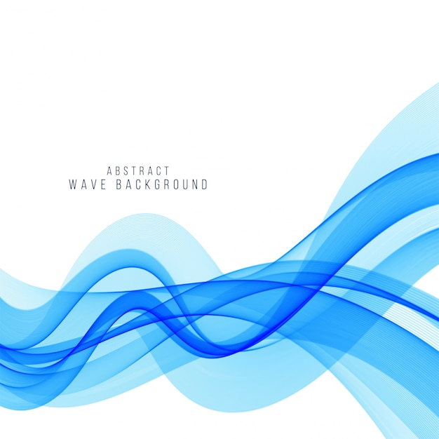 Free vector modern stylish blue wave background