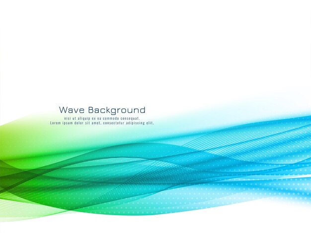 Modern stylish colorful wave design background