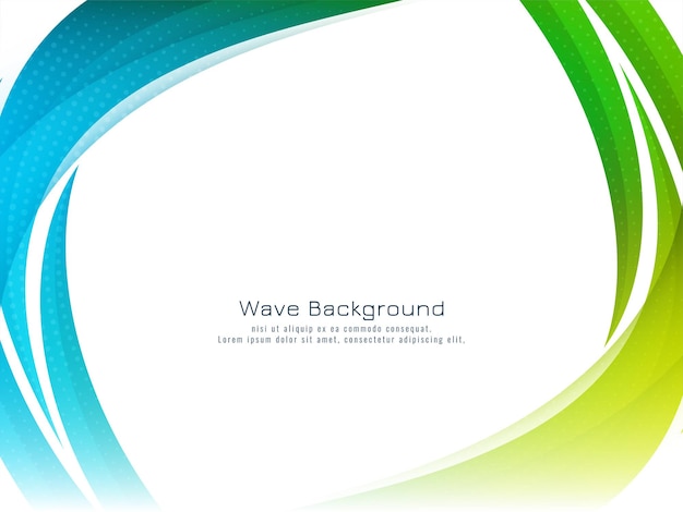 Modern stylish colorful wave design background