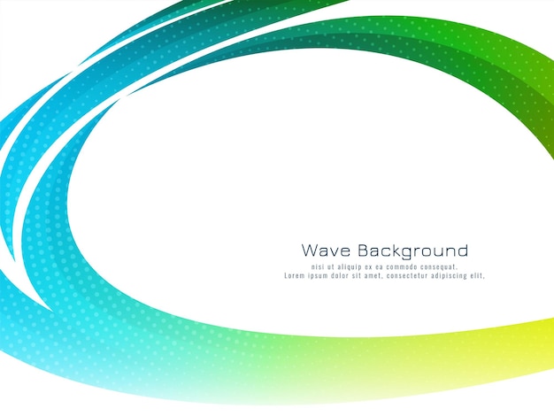 Modern stylish colorful wave design background