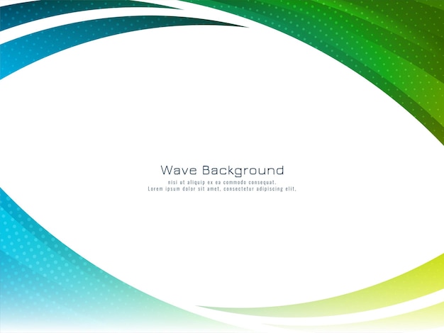 Modern stylish colorful wave design background