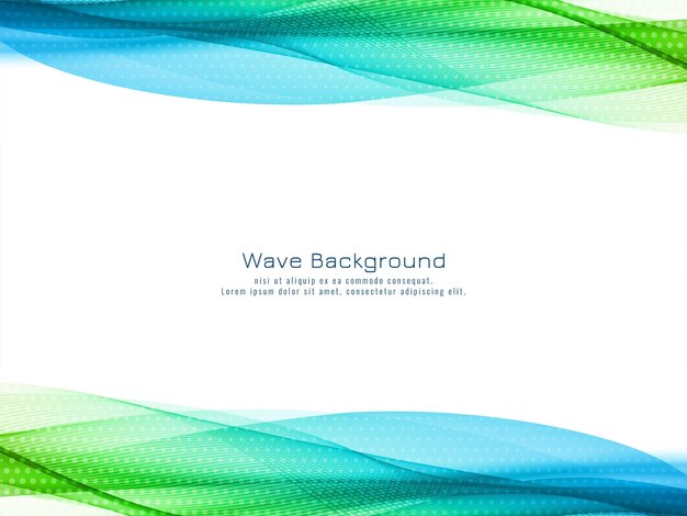 Modern stylish colorful wave design background