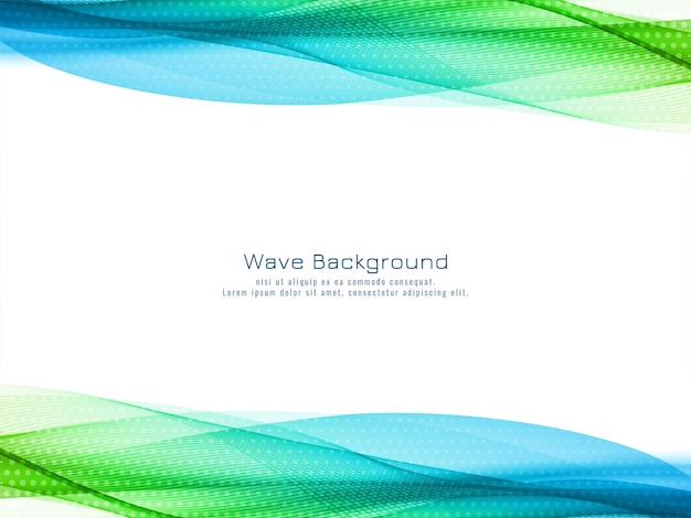 Modern stylish colorful wave design background