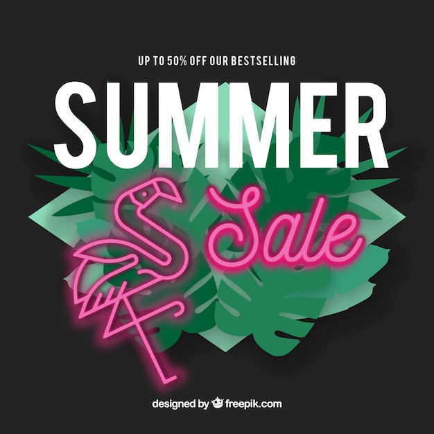 Free Vector modern summer sale background