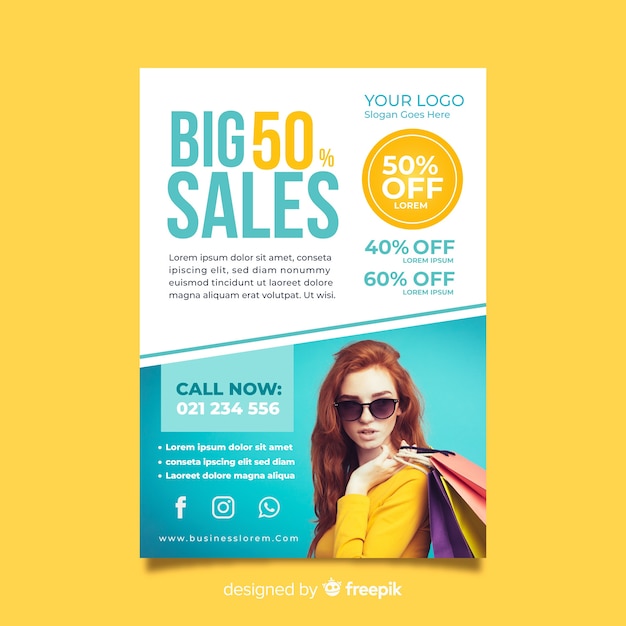 Modern super sale flyer template