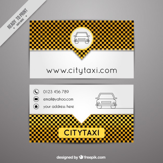 Modern taxi card 