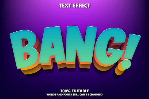 Modern text effect for cartoon title