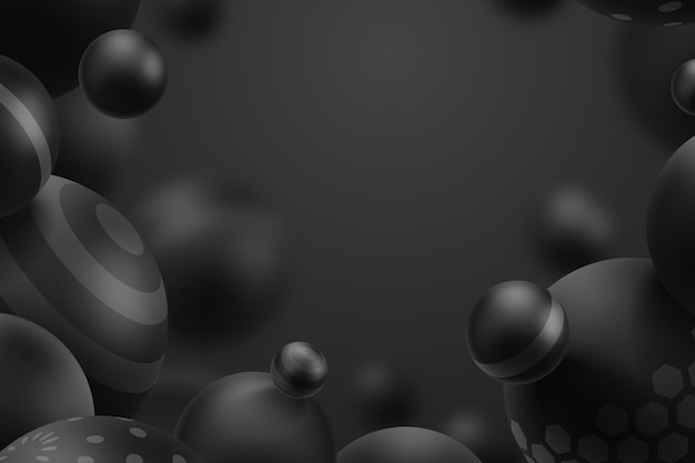 Modern three-dimensional spheres background