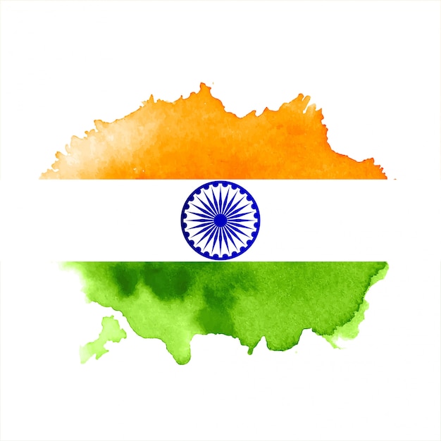 Free Vector modern tricolor indian flag theme background