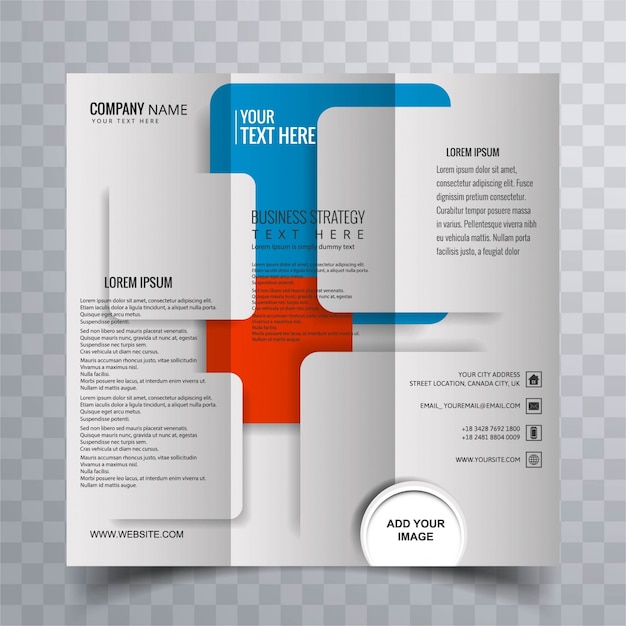 Modern trifold brochure