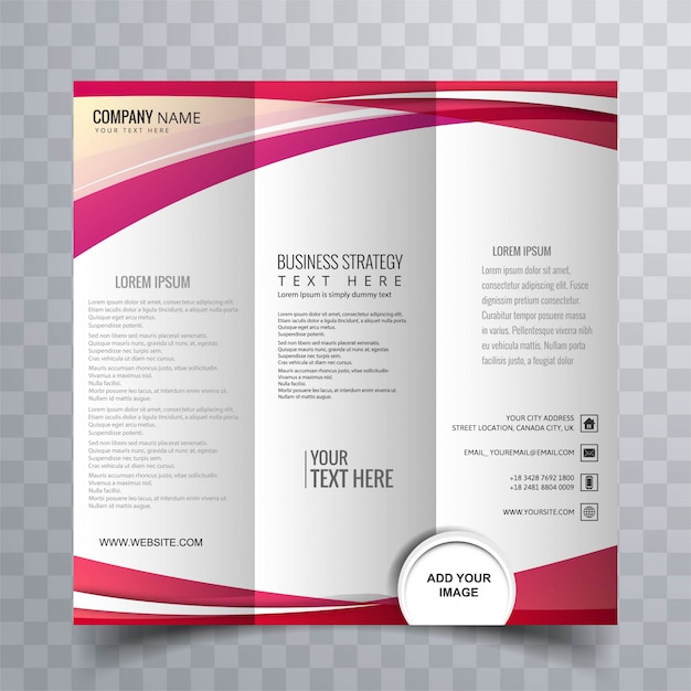 Modern trifold business brochure template vector