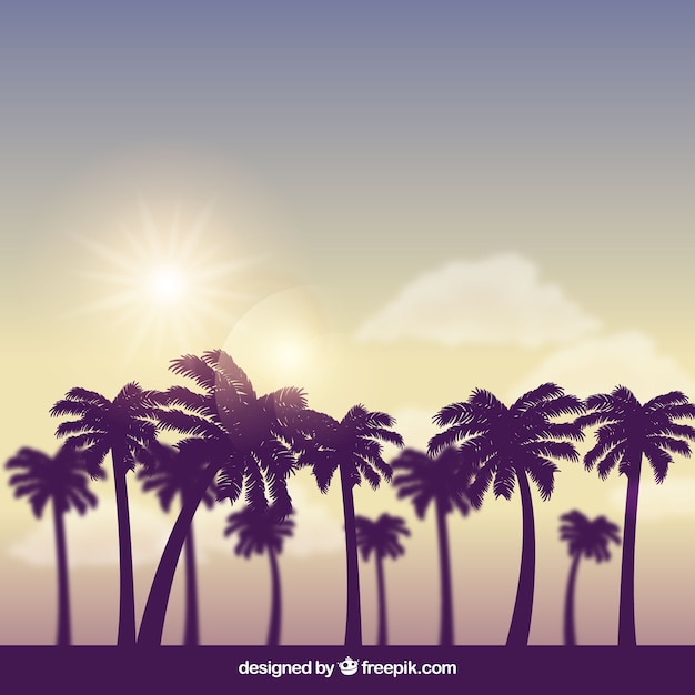 Modern tropical background with realistic design