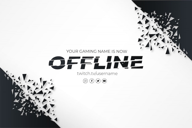 Modern Twitch Banner With Broken