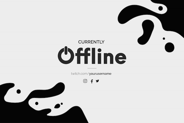 Modern Twitch Banner with Ink Design