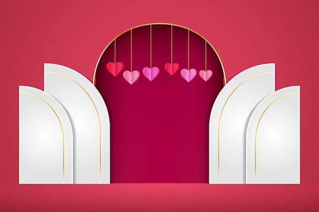 Free Vector modern valentine's day background