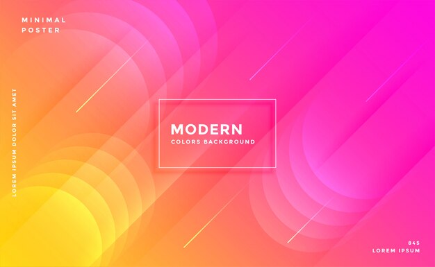 Modern vibrant bright pink and yellow colorful background