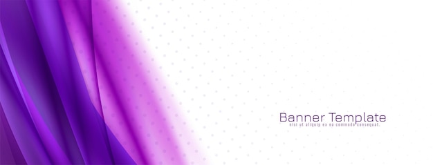 Free Vector modern violet color wave style elegant banner design