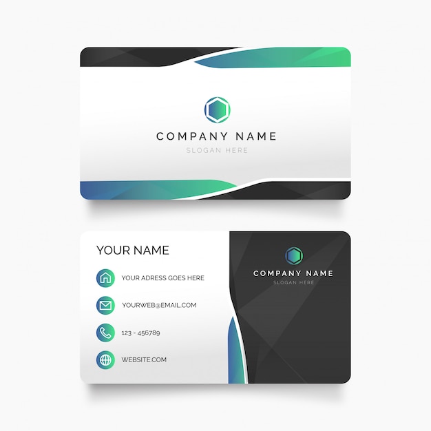 Modern Visit Card with Abstract Shapes