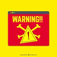 Free vector modern warning pop up with flat design