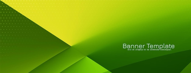 Modern wave style green business banner design