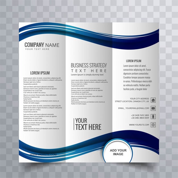 Modern wavy brochure design