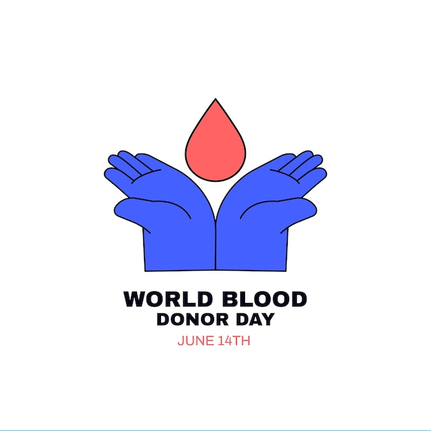 Free vector modern world blood donor logo design