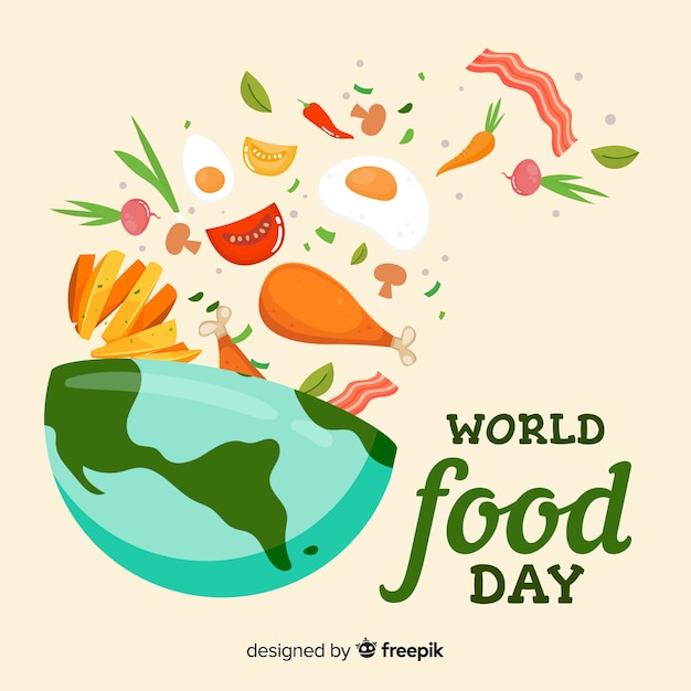 Modern world food day background concept