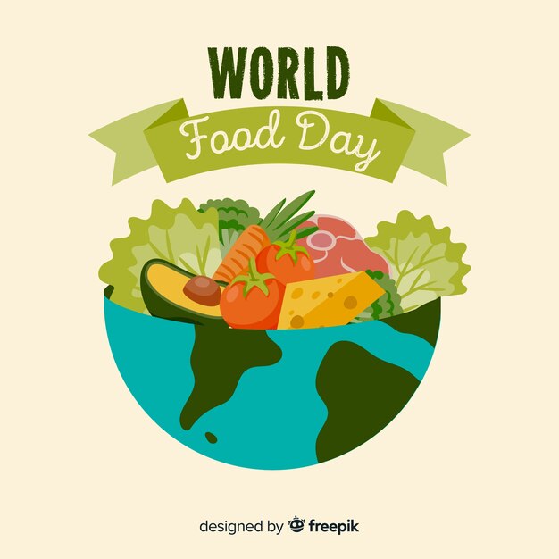 Modern world food day background