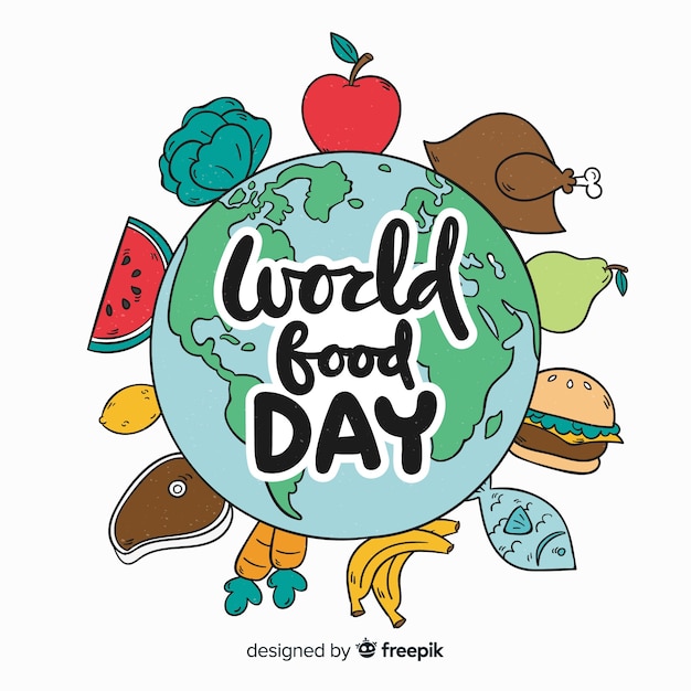 Modern world food day background