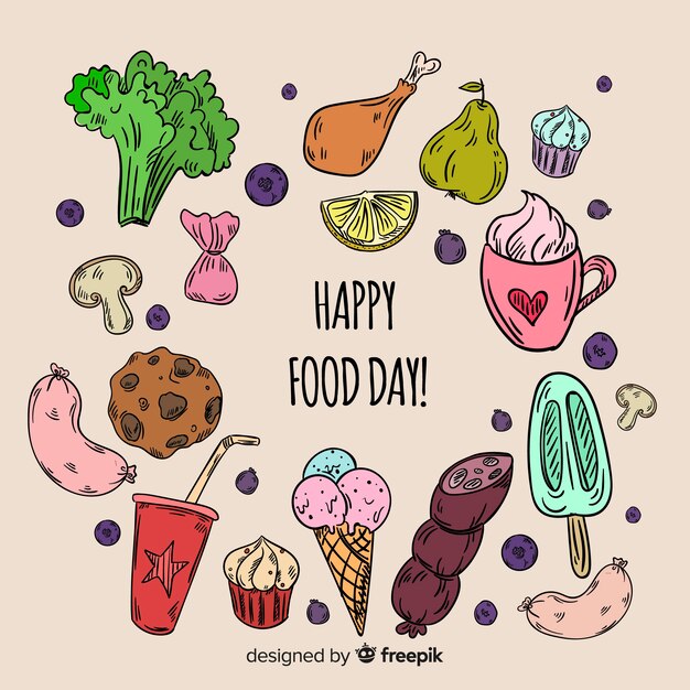 Modern world food day background