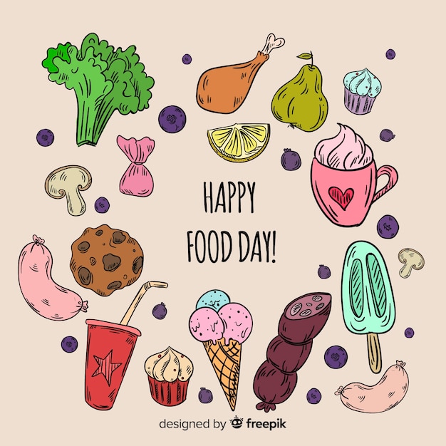 Modern world food day background